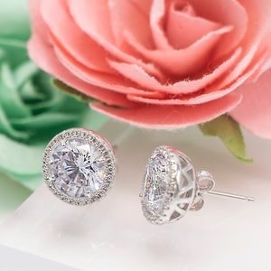 JADA Angel Post Halo Earrings